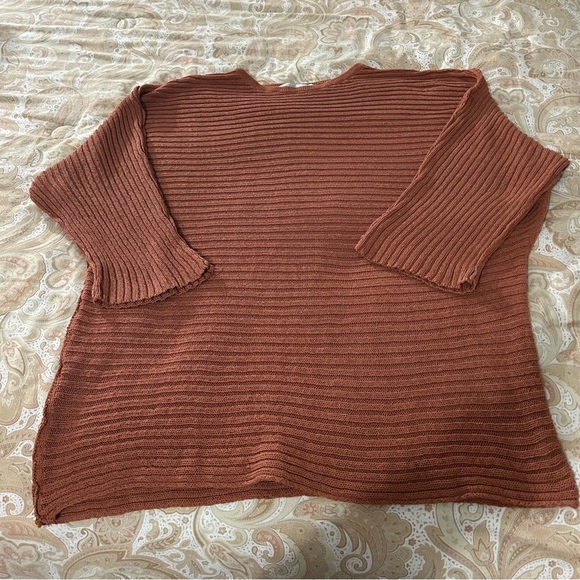 Free People Beach Batwing Terracotta Oversized Sweater - Picture 2 of 5